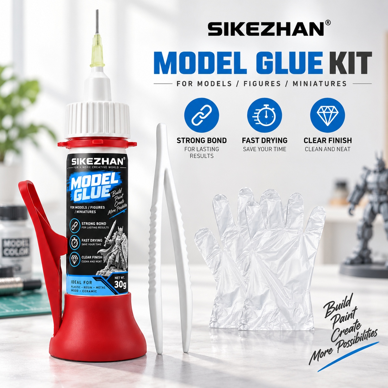 Woodworking Glue - SIKEZHAN Model Yapıştırıcı 30g Hassas İğne
